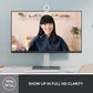 Webcam Logitech Brio Full HD avec cache de confidentialité, blanc cassé