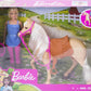 Coffret Barbie Poupée et Cheval, Cheveux Blonds avec Accessoires