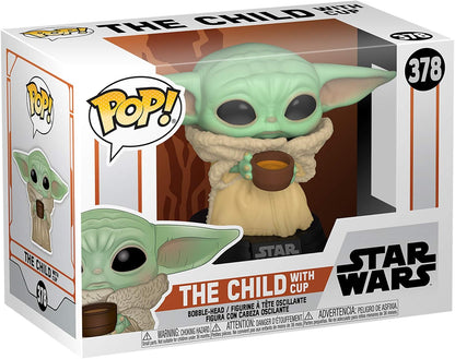 Funko Pop Vinyl Star Wars Mandalorian L'Enfant avec tasse #378