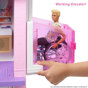 Maison de poupée Barbie Dream House avec plus de 75 accessoires et ascenseur accessible aux personnes en fauteuil roulant
