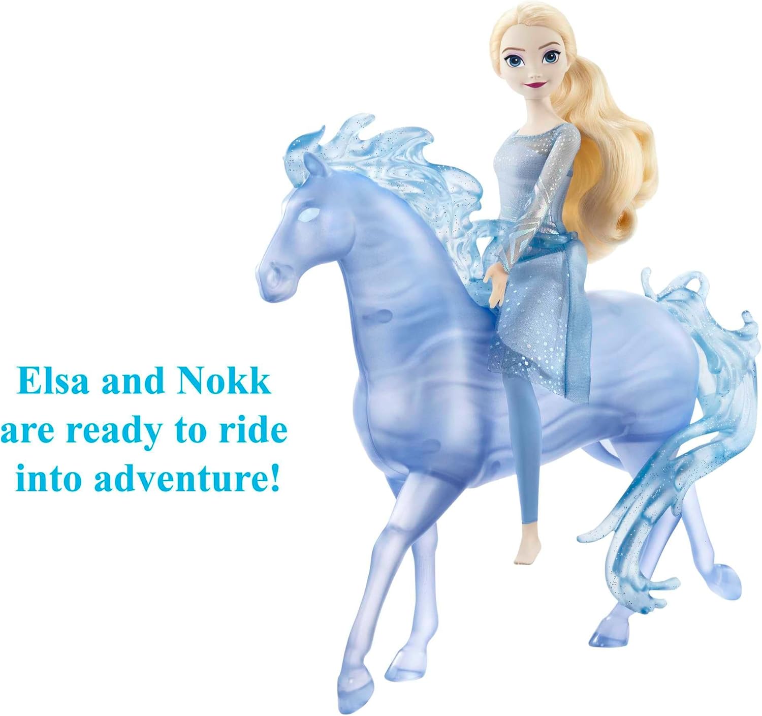Disney Frozen Elsa Fashion Doll and Horse-Shaped Water Nokk Figure image 2