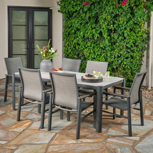 Sunvilla Palermo 7 Piece Sling Dining Set + Cover