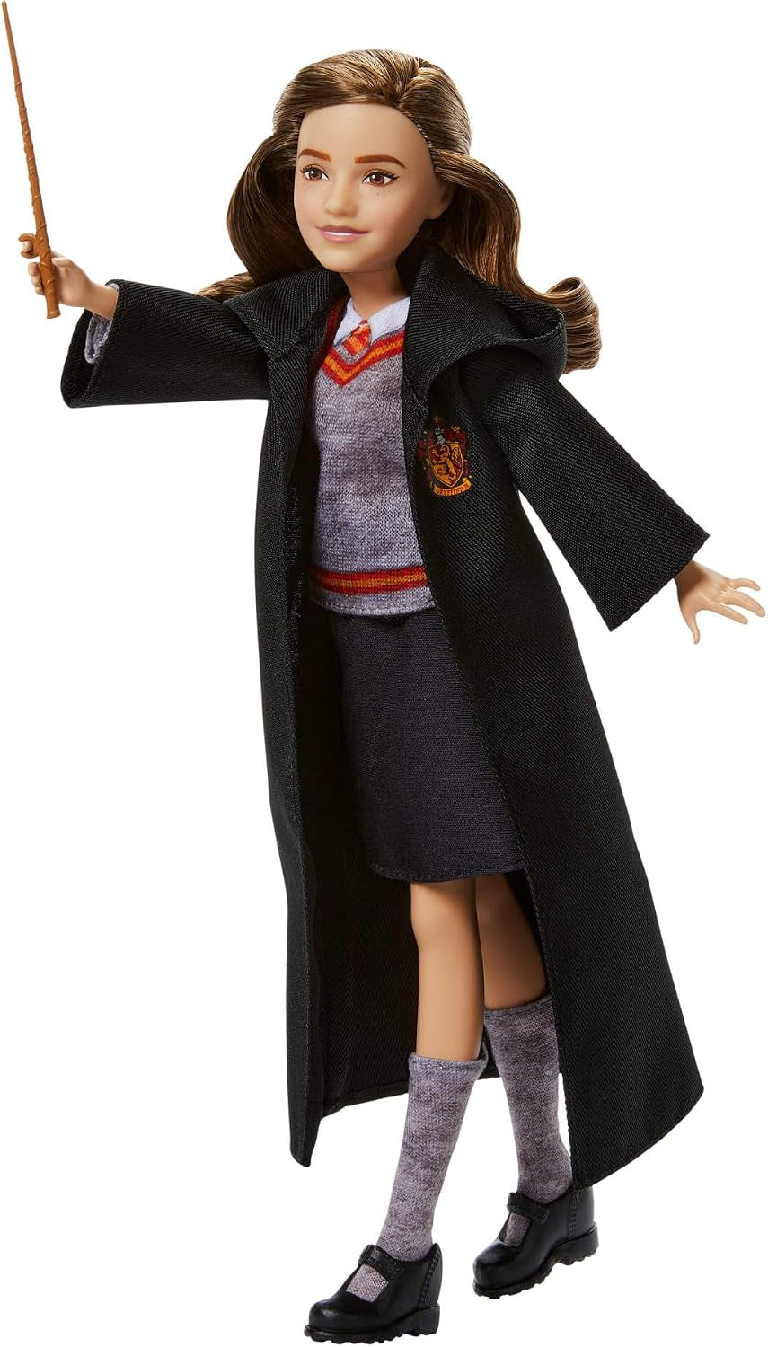 Harry Potter Toys, Hermione Granger Fashion Doll in Removable Signature Hogwarts Uniform with Wand Accessory, Inspired by the Movie, JGM19