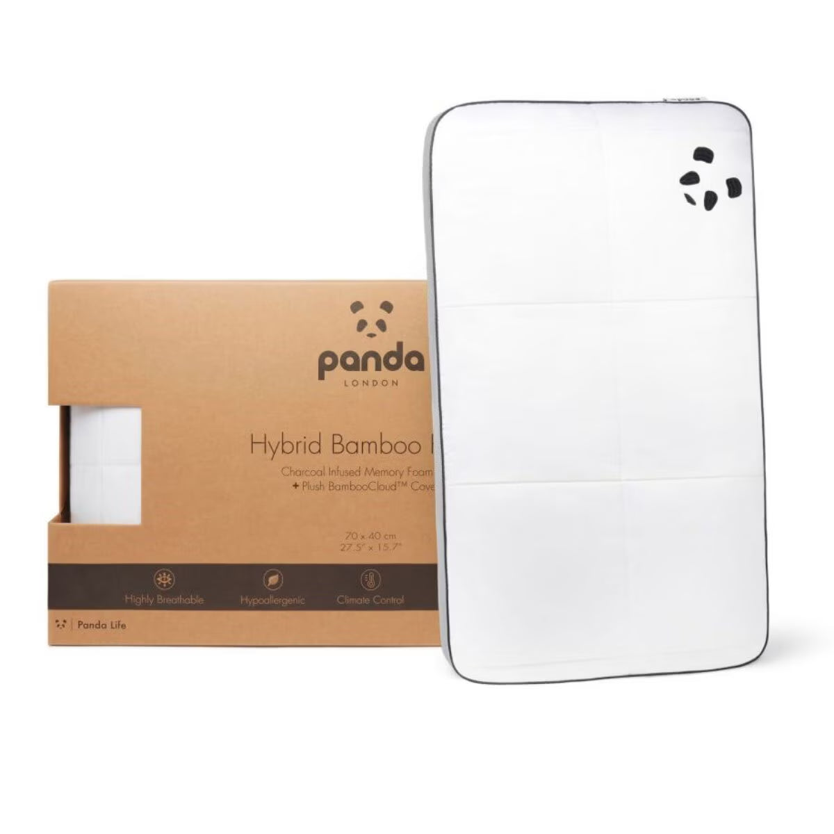 Panda Hybrid Memory Foam Pillow with Bamboo Cover image 0