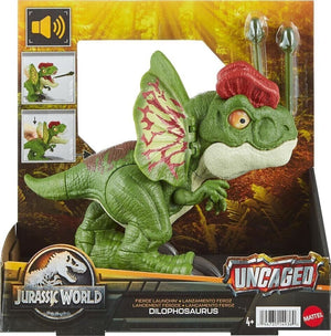 Jurassic World Dinosaur Sound Toy, Uncaged Fierce Launchin Dilophosaurus Figure image 0