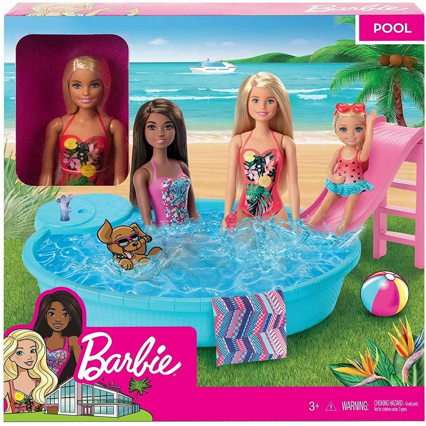 Barbie Doll and Pool with Slide and Accessories image 0