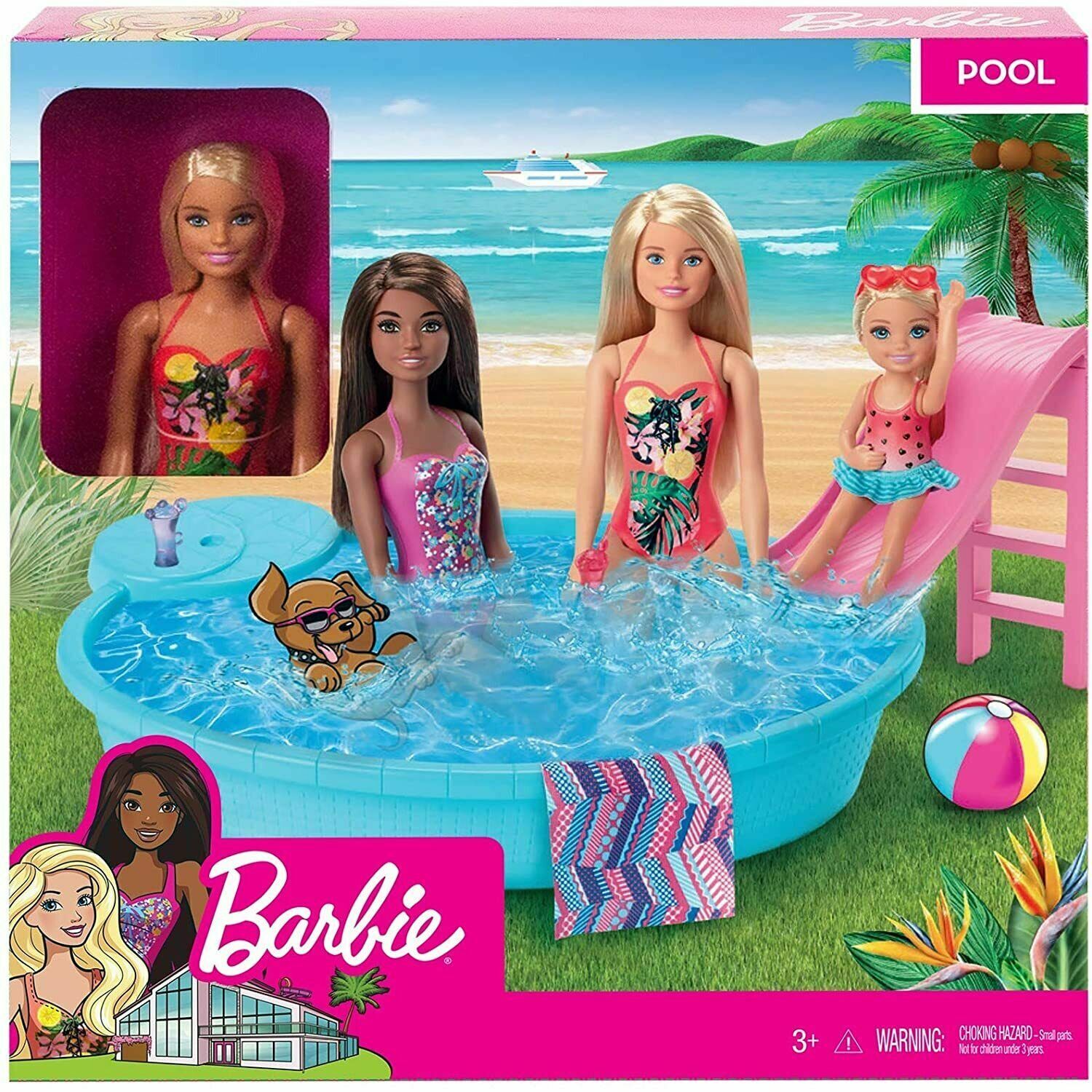 Barbie Doll and Pool with Slide and Accessories image 0
