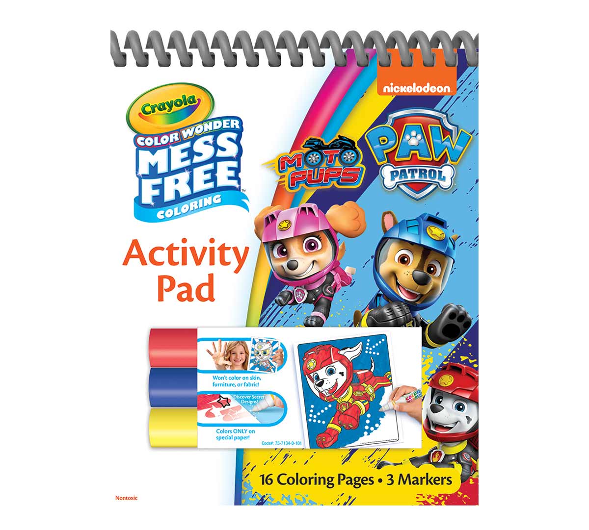 Crayola Color Wonder PAW Patrol Colouring Set | Mess-Free Markers & Spiral Activity Book