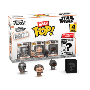 Funko Bitty Pop! The Mandalorian, Kuiil & Offworld Jawa 4-Pack | Star Wars The Mandalorian + Mystery Figure