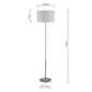 Delta Polished Chrome Floor Lamp with Ivory Shade image 1