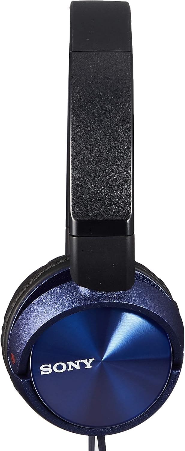 Sony MDR-ZX310 On-Ear Foldable Headphones – Metallic Blue image 3