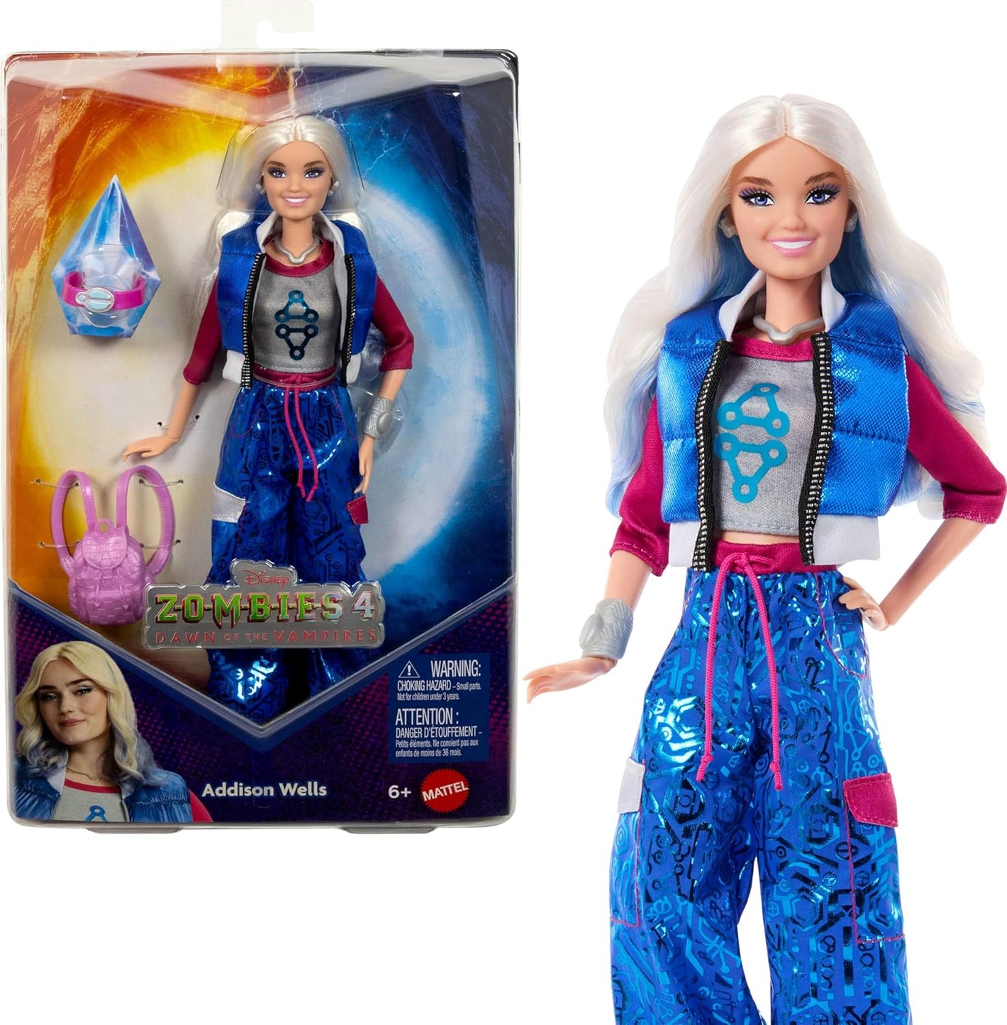 Disney Zombies 4: Dawn of The Vampires Addison Wells Fashion Doll image 0