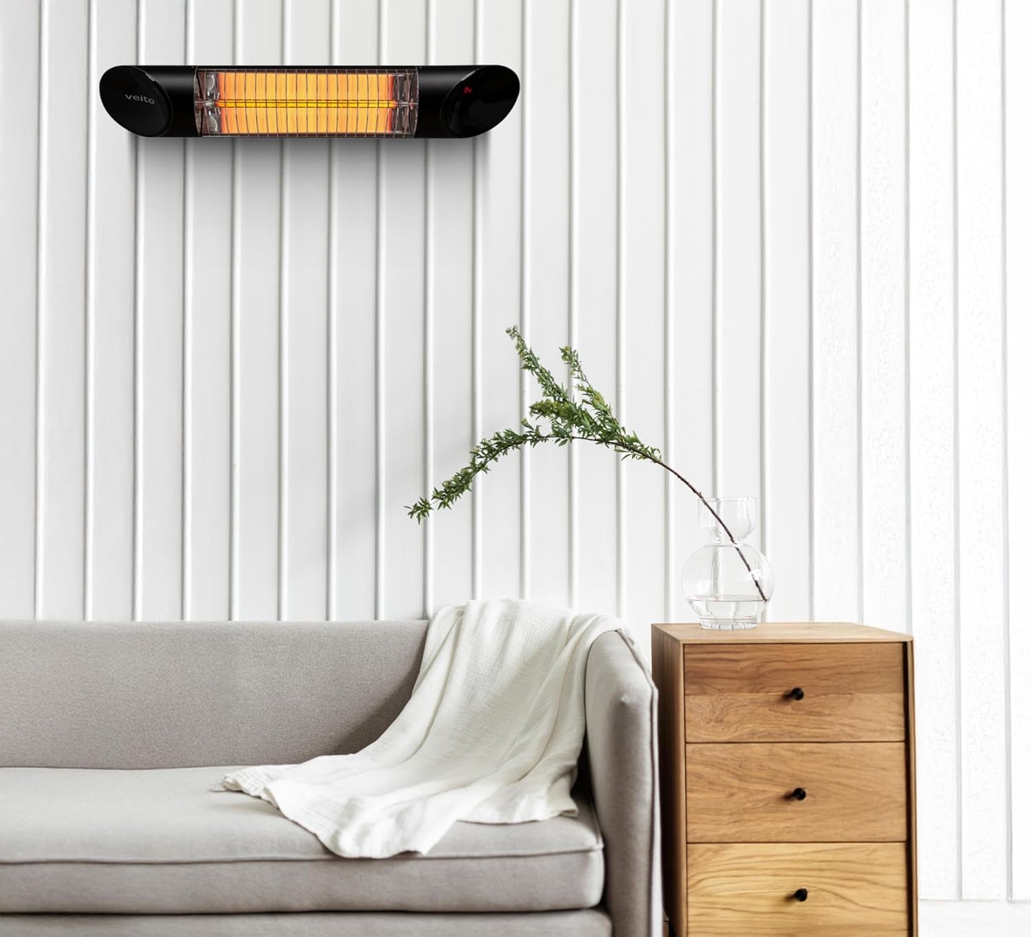 Veito Blade Mini Indoor and Outdoor Carbon Infrared Heater - Black image 6