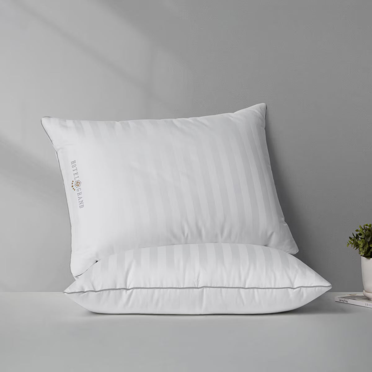 Hotel Grand Feather & down Rolled Pillow, 2 Pack