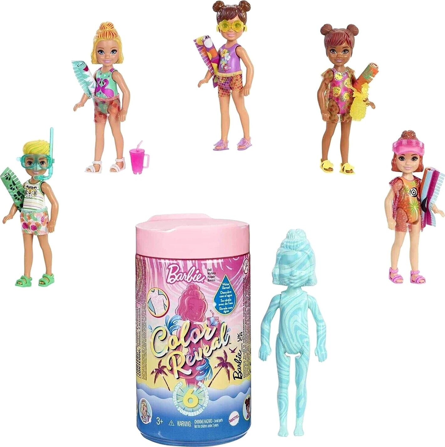 Barbie Chelsea Color Reveal Doll Sand & Sun Series image 0