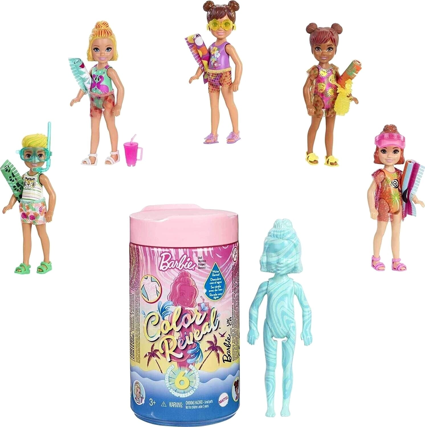 Barbie Chelsea Color Reveal Doll Sand & Sun Series image 0