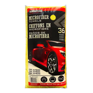36 serviettes de toilette Kirkland Ultra Plush en microfibre, grand format, pour vêtements, voiture et articles ménagers