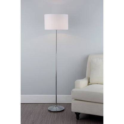 Delta Polished Chrome Floor Lamp with Ivory Shade image 0