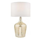 Lampe de table double lumière en verre argenté Lolek
