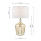 Lampe de table double lumière en verre argenté Lolek