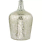 Lampe de table double lumière en verre argenté Lolek