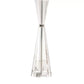 Lampe de table en cristal Risha avec abat-jour en imitation soie ivoire