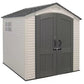 Lifetime 7ft x 7ft Outdoor Storage Shed Model 60042 | 7.18m³ | UV Protected | Lockable Doors | Ivory