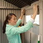 Lifetime 7ft x 7ft Outdoor Storage Shed Model 60042 | 7.18m³ | UV Protected | Lockable Doors | Ivory