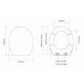 Tavistock Alaska Soft Close Thermoset Toilet Seat with Concealed Hinge Mechanism