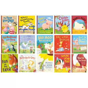 Collection de 15 livres en forme de maison des amis de la ferme