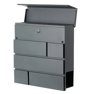 Phoenix Estilo Top Loading Letter Box MB0121KA in Graphite Grey with Key Lock