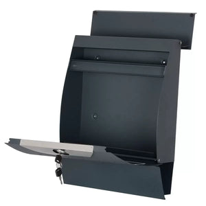 Phoenix Estilo Front Loading Letter Box MB0122KA in Graphite Grey with Key Lock