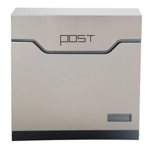 Boîte aux lettres à chargement par le haut Phoenix Estilo MB0123KS en acier inoxydable avec serrure à clé