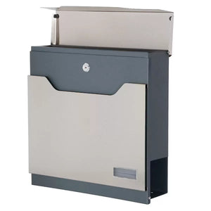 Boîte aux lettres à chargement par le haut Phoenix Estilo MB0123KS en acier inoxydable avec serrure à clé