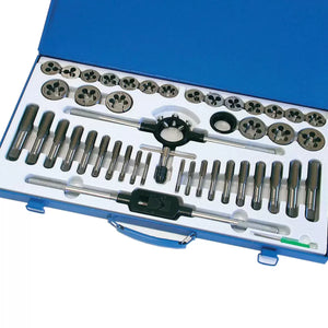 Coffret de tarauds et filières en acier tungstène Hilka 45 pièces