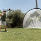 SKLZ Golf Home Driving Range Kit | 7ft Practice Net | Launch Pad | 12 Impact Balls | Garden & Garage