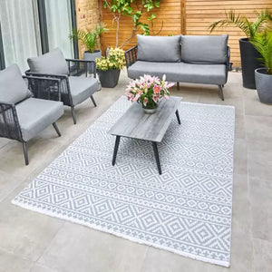 Concept Looms Jazz Blue Indoor Outdoor Rug,