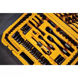 DEWALT 184-Piece Mechanics Tool Set DWMT45184-1 | DirectTorque | Black Chrome | 1/4", 3/8" & 1/2" Drive