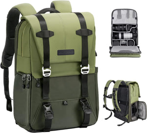 20L Camera Backpack, Camera Bags for Photographers Large Capacity Camera Case with Raincover 15.6 Inch Laptop Compartment Photography Backpack