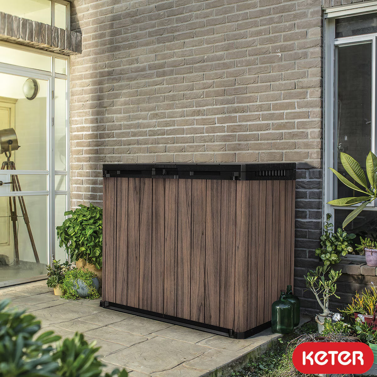 Keter Rosewood 4Ft 7" X 2Ft 8" (1.4 X 0.82M) 1,150 Litre Horizontal Storage Shed