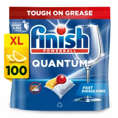 Finish Quantum Infinity Shine Dishwasher Tablets – Lemon, 100 Count image 0