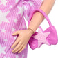 Barbie Deluxe Style Doll #11 in Pink Denim Star-Print Dress with Matching Tights, Black Hair in High Bun, Accessories like Handbag and Jewelry, JJN71