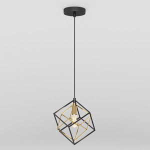 Artika Imperium 1-Pendant Light Fixture in Black & Gold