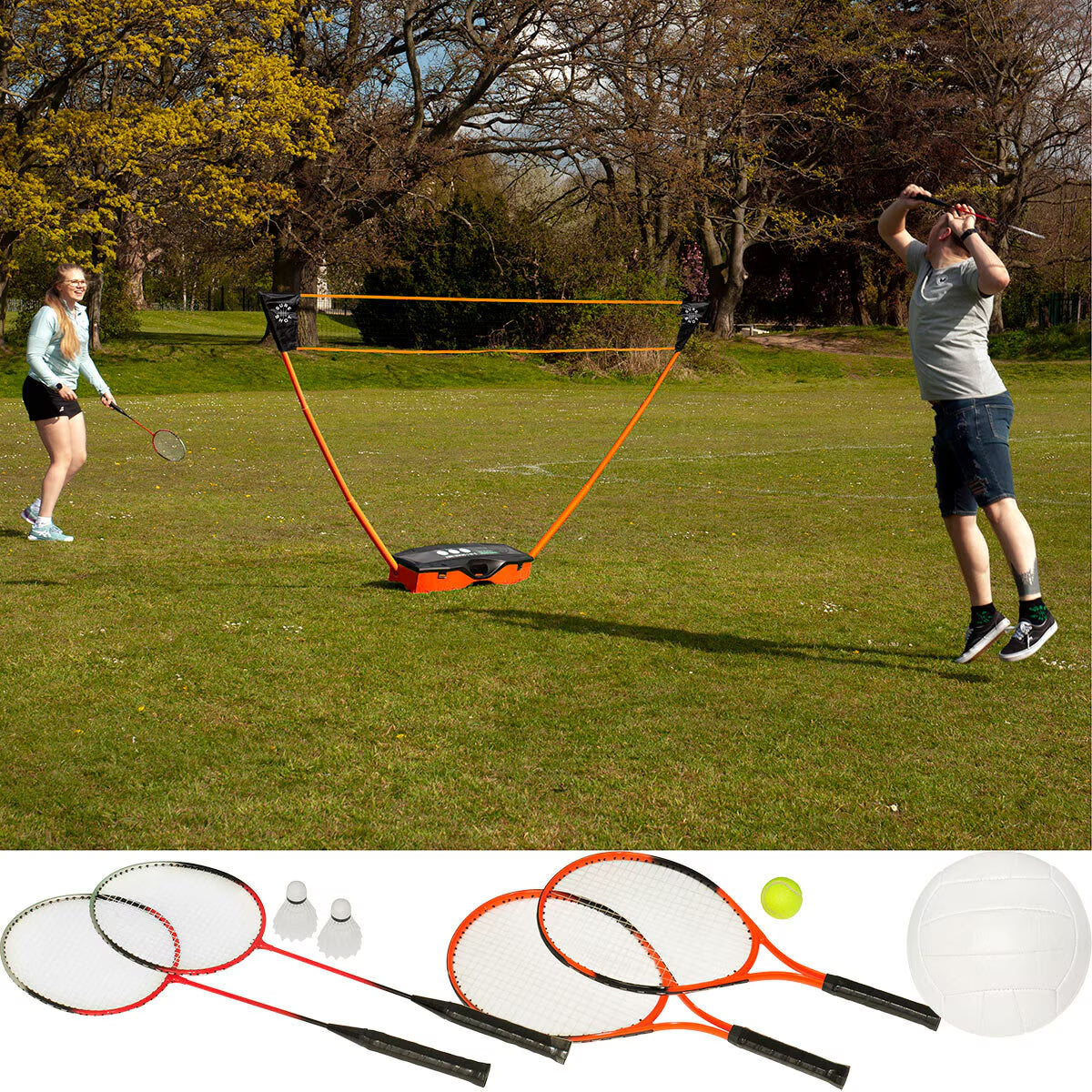 Sure Shot 3 in 1 Garden Set with Badminton, Tennis and Volleyball image 0
