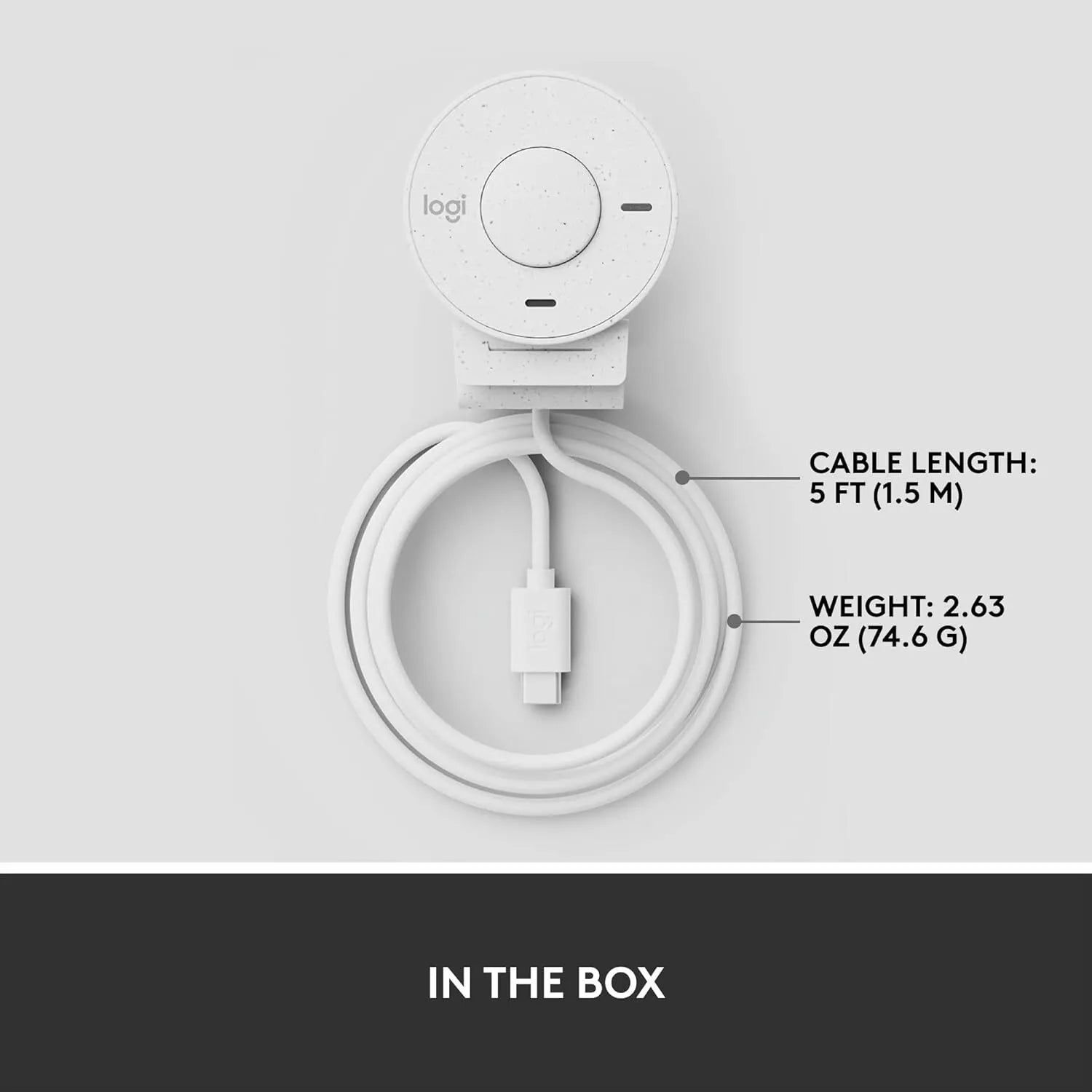 Logitech Brio Full HD Webcam with Privacy Shutter Off White image 3