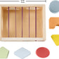 Fisher-Price Wood Baby Toy Flexi Shape Sorter, 7-Piece Wooden Activity with Elastic Bands for Infants & Toddlers Ages 9+ Months