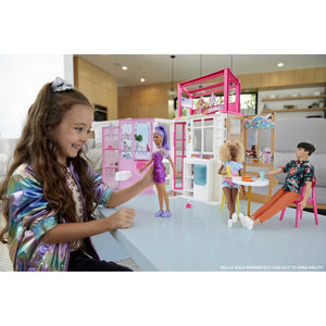 Maison de poupée Barbie à 2 niveaux