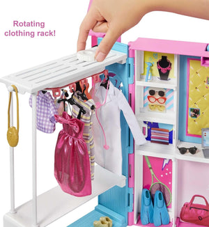 Coffret de jeu Barbie Placard avec plus de 30 accessoires