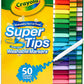 Feutres lavables Crayola Super Tips, 50 couleurs
