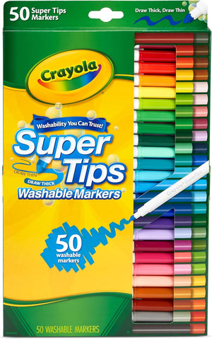 Feutres lavables Crayola Super Tips, 50 couleurs